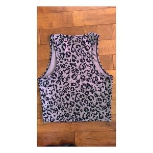 Cheetah gray workout tank